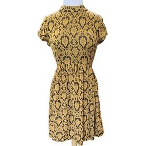 Xhilaration golden yellow fit and flare dress women's medium